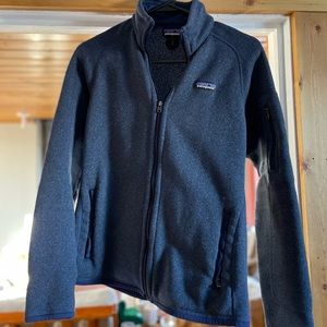 Patagonia fleece zip up jacket. Navy blue, size small